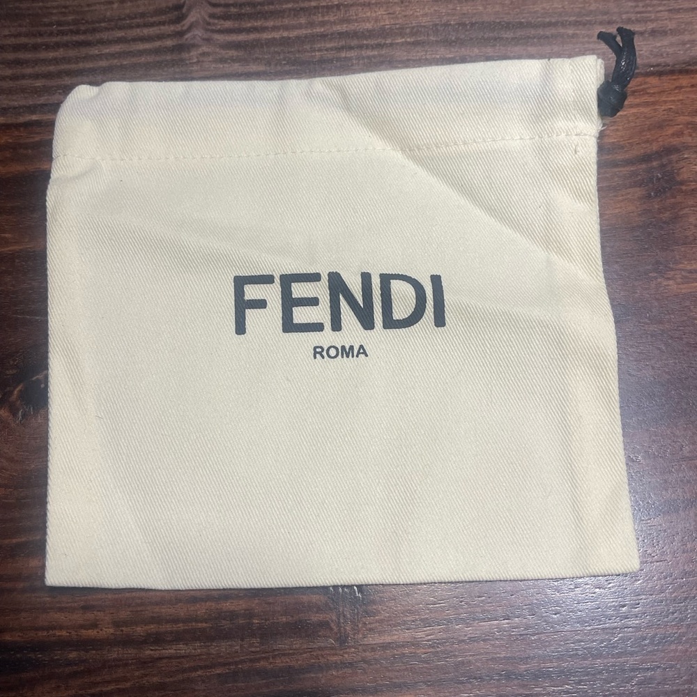 Fendi White Fabric Pouch